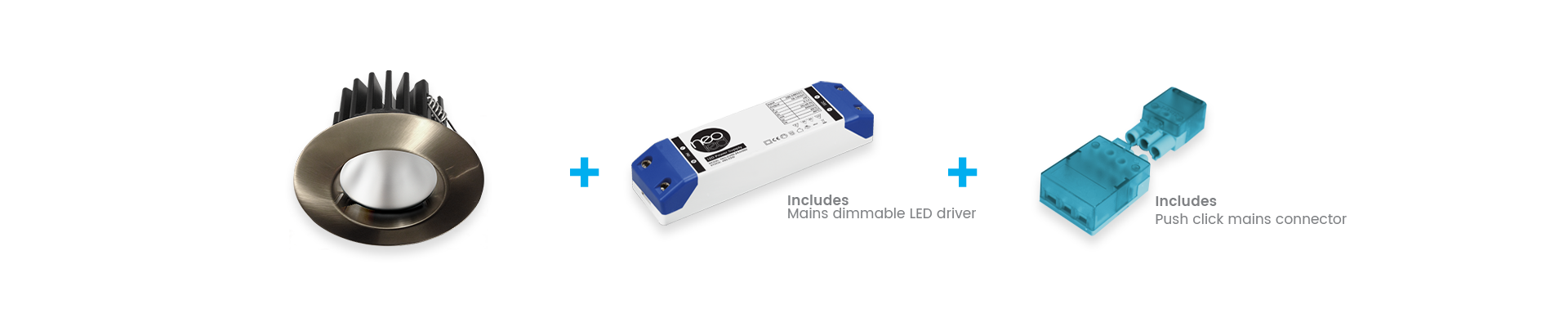 brished nickel IP65 downlight