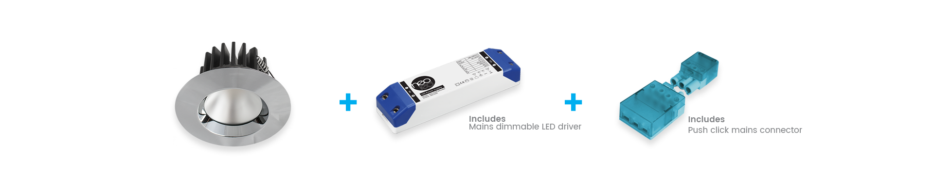 polished chrome IP65 downlight