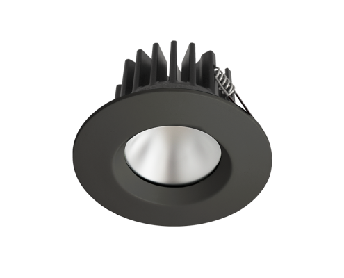 Matt black fire rated downlight spotlight
