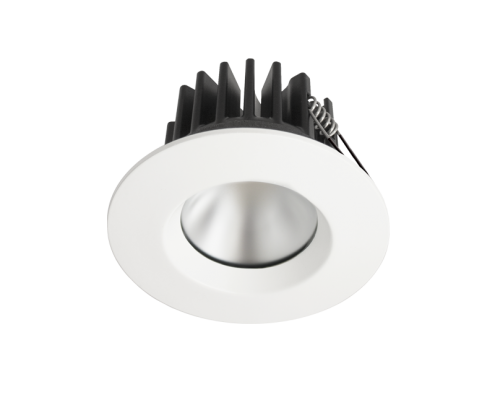 Matt white fire rated LED downlight spotlight