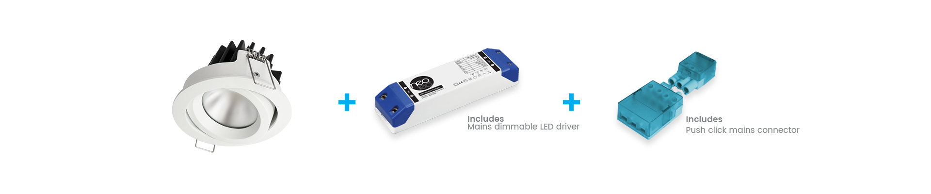 matt white adjustable downlight